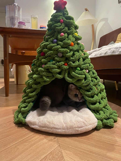 Nido Térmico para Mascotas en Lana Tejida - Kit Completo Navideño - Image 5