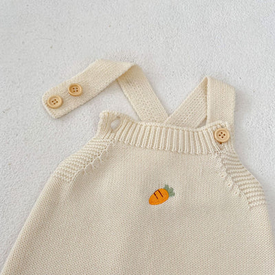 Cardigan Tejido para Bebé con Bordado de Conejo y Zanahoria Otoñal - Image 15