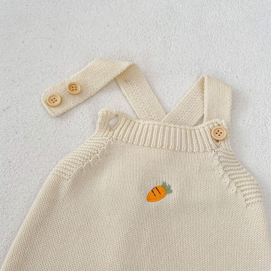 Cardigan Tejido para Bebé con Bordado de Conejo y Zanahoria Otoñal - Image 15
