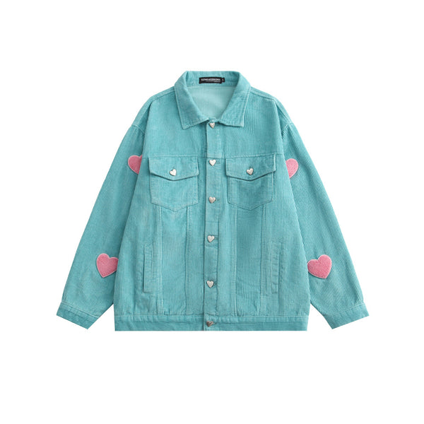 Chaqueta de Pana con Bordado Love String