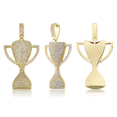 Dije Trophy Hip-hop Personalizado con Circonita Brillante Estilo Europeo - Image 3