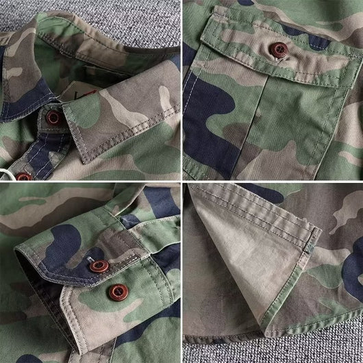 Camisa Overol Camuflado Lavado Americano Manga Larga - Image 2