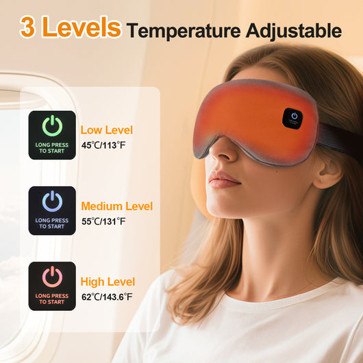Máscara Térmica Recargable para Ojos con Control Inteligente de Temperatura