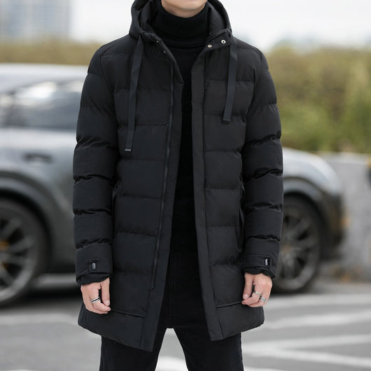 Abrigo Largo con Capucha para Hombre - Chaqueta Impermeable Invierno - Image 6