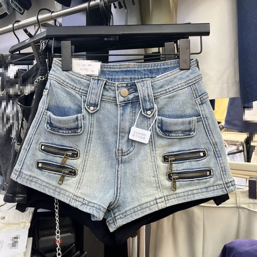 Shorts Denim con Cadena Decorativa - Estilo Fashion - Image 10