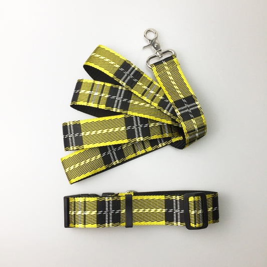 Collar y Correa para Perro Estampado Cuadros - Image 2
