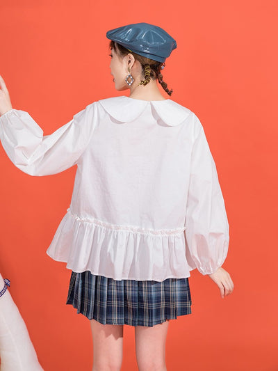 Blusa Cuello Muñeca con Mangas Abullonadas para Mujer - Image 7