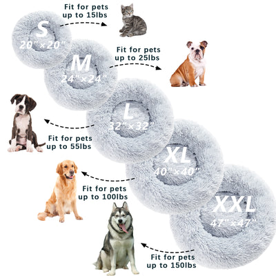 Cama Donut para Perros - Cómoda Felpa Suave Lavable - Image 47
