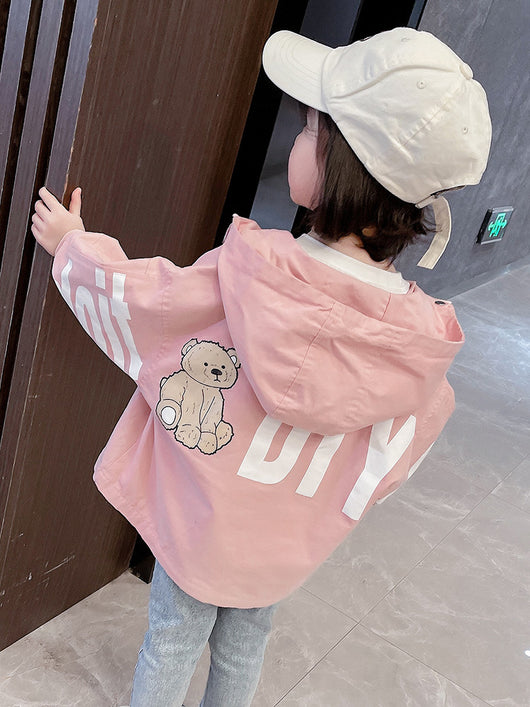 Chaqueta Cortavientos con Capucha para Niñas - Primavera y Otoño - Image 5