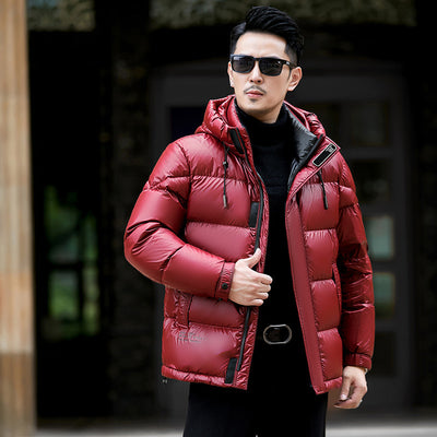 Chaqueta Puffer Premium de Plumón de Pato 90% con Capucha para Hombre - Image 7