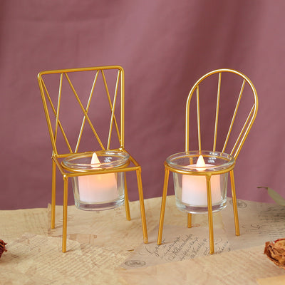 Portavelas de Metal Elegante para Decoración de Mesa - Image 13