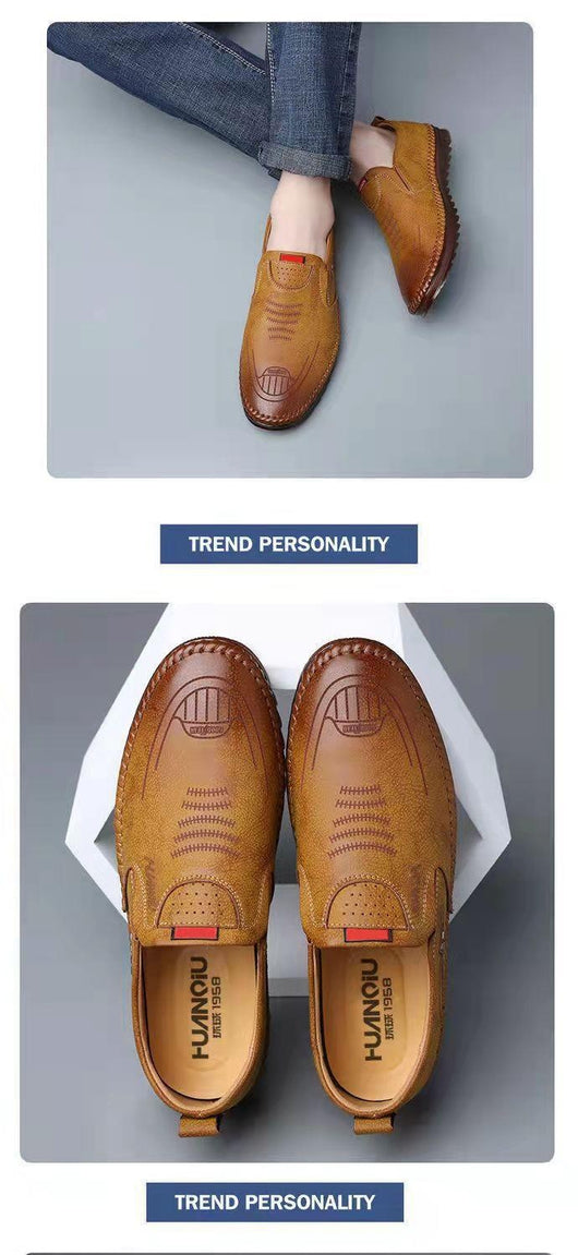 Zapatos Casuales de Cuero Suave para Hombre - Versátiles y Cómodos - Image 12