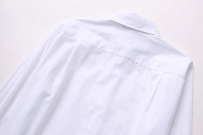Camisa de Popelina con Detalles de Joyería - Estilo Europeo y Americano - Image 11