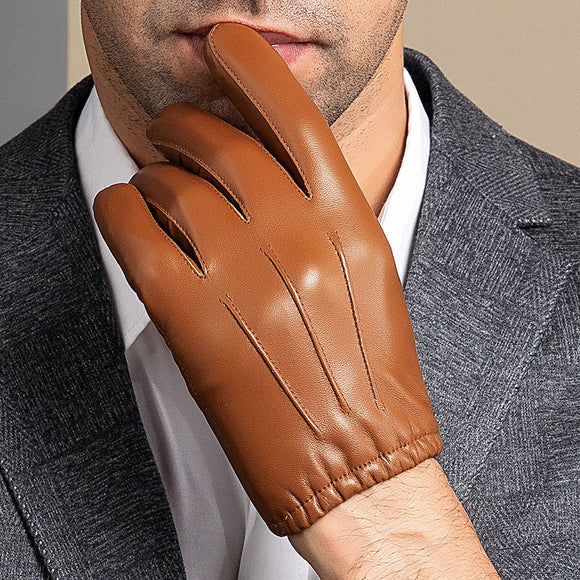 Guantes de Piel de Oveja con Forro Polar y Acolchado Térmico