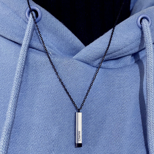 Collar de Acero Inoxidable Personalizado con Nombre y Frase Significativa - Image 24