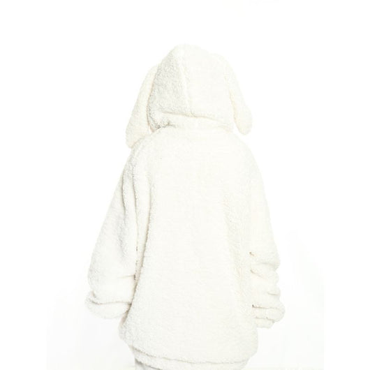 Abrigo de Lana de Cordero con Orejas de Conejo - Diseño Adorable - Image 11