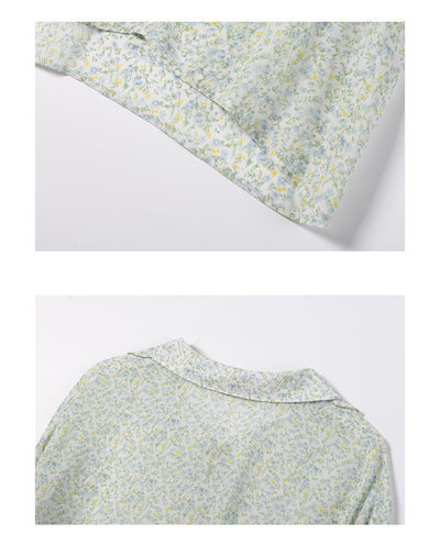 Blusa Francesa con Solapas y Estampado Floral Elegante - Image 2