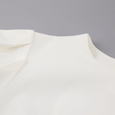 Vestido Ajustado de Cintura Alta con Mangas Abullonadas para Mujer - Image 7