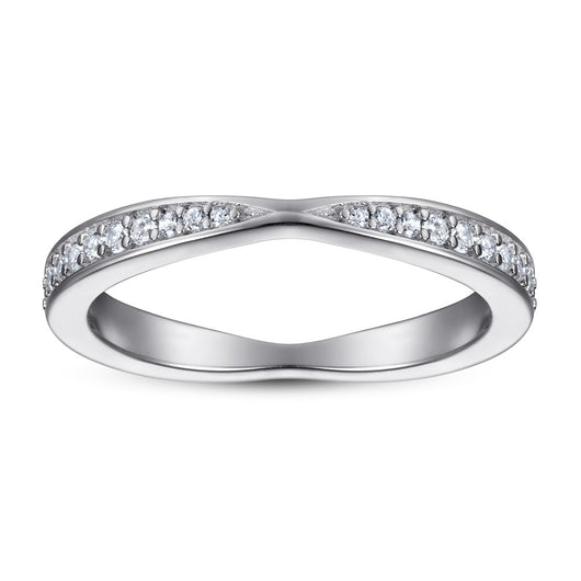 Anillo de Plata Pura con Diamantes en Círculo Completo para Mujer - Image 2