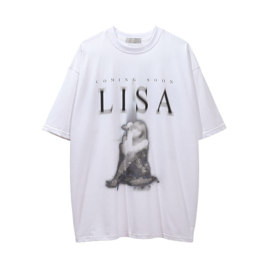 Camiseta Estampada de Manga Corta con Diseño Abstracto para Hombre