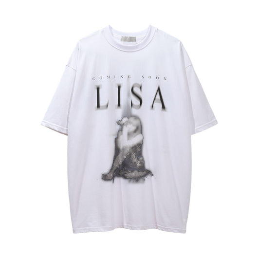 Camiseta Estampada de Manga Corta con Diseño Abstracto para Hombre