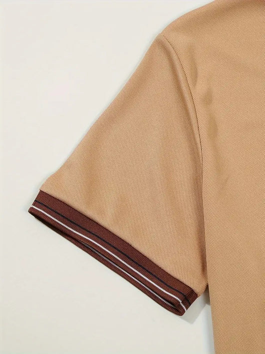 Polo Ejecutivo Bicolor de Manga Corta para Hombre - Image 30