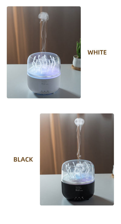 Luz Ambiental Medusa Dinámica con Patrón de Madera y Rotación - Image 14