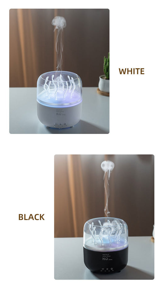 Luz Ambiental Medusa Dinámica con Patrón de Madera y Rotación - Image 14
