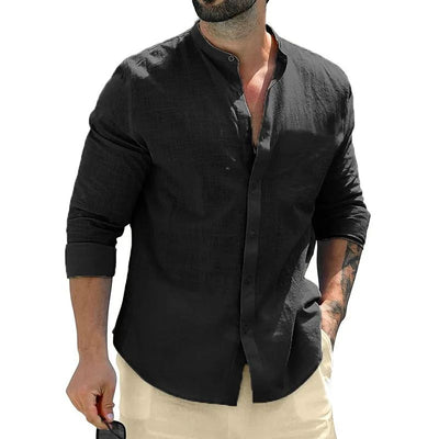 Camisas de Algodón para Hombre Manga Larga Estilo Ejecutivo Otoño - Image 16