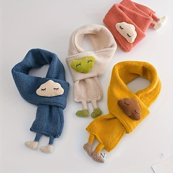 Bufanda Tejida para Niños - Diseño Nubes Suave y Cálida