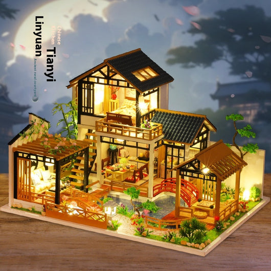 Casa de Jardín Forestal DIY P018 - Maqueta Decorativa para Armar