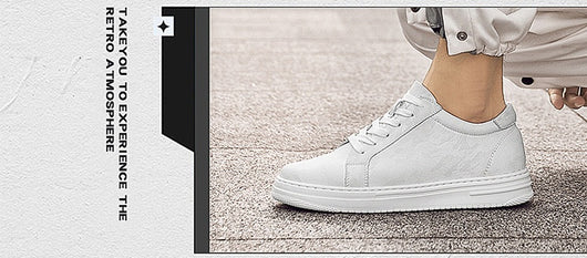 Zapatillas Deportivas Blancas para Hombre con Suela Elevada y Altura Aumentada - Image 31
