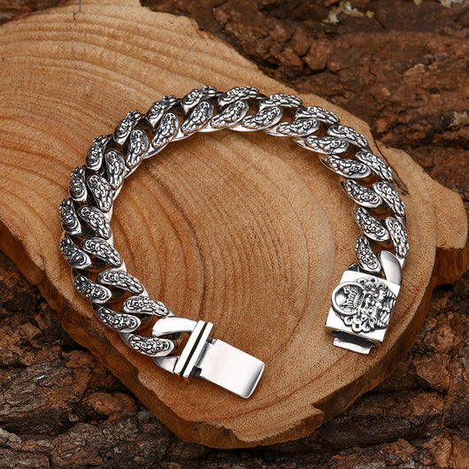 Pulsera Pixiu de Plata 925 Atrae Fortuna - Diseño Vintage Grueso Tailandés para Hombre - Image 4