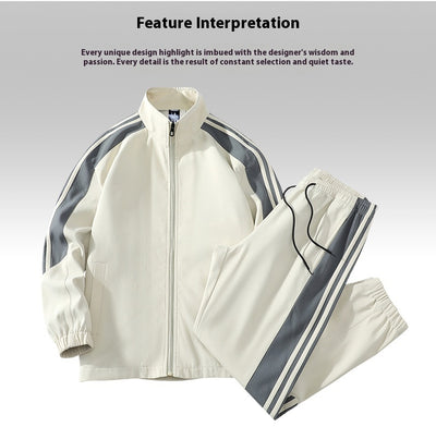 Conjunto Deportivo Casual de 2 Piezas con Cuello Mao para Hombre - Image 26