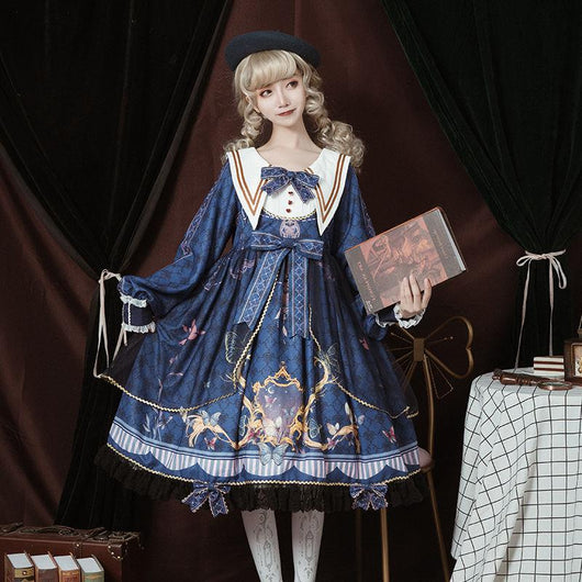 Vestido Lolita Victoriano Elegante con Detalles de Mariposa - Image 12