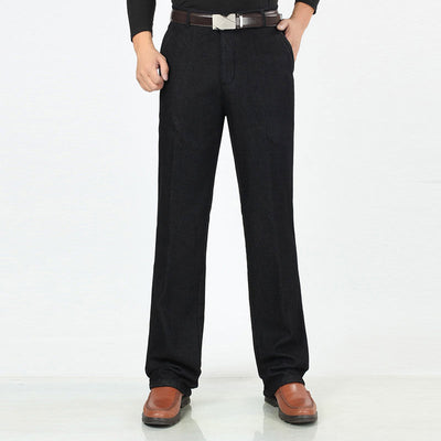Pantalones Casuales de Cintura Alta con Cashmere y Stretch para Hombre - Image 2