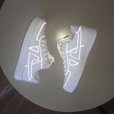 Zapatillas Deportivas Reflectantes Blancas Unisex - Image 8