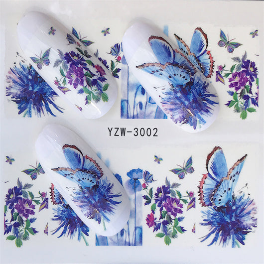 Calcomanías de Uñas Mariposas y Flores - Diseño Acuarela Premium - Image 10