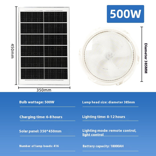 Lámpara Solar LED de Techo para Interiores y Exteriores - Image 8