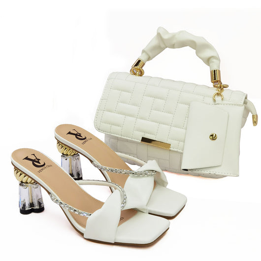 Bolso Bandolera con Cartera Pequeña y Sandalias de Tacón Alto - Image 8