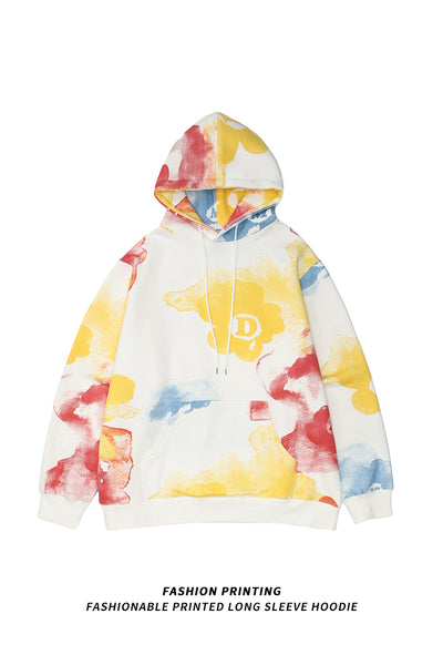 Sudadera Hoodie Tie-Dye Estilo Callejero Japonés Manga Larga - Image 2