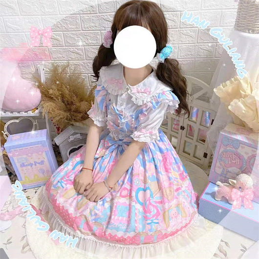 Vestido JSK Lolita Kawaii con Tirantes - Diseño Casa de Dulces para Verano - Image 6