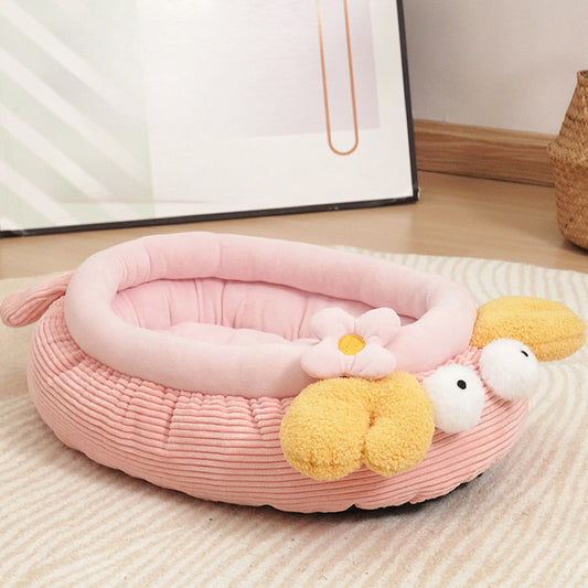 Cama Térmica Semiencerrada para Gatos y Perros - Nido Acogedor para Invierno