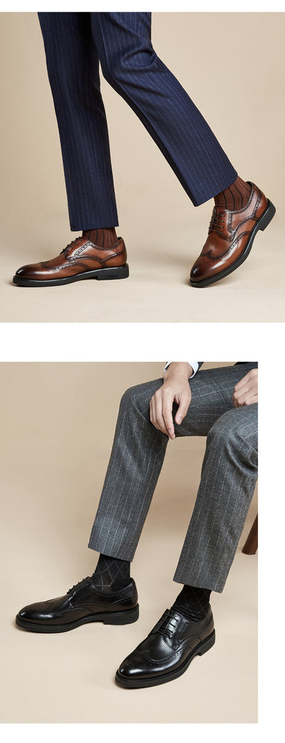 Zapatos de Cuero Grabado Oxford para Hombre - Calzado Formal Ejecutivo - Image 13