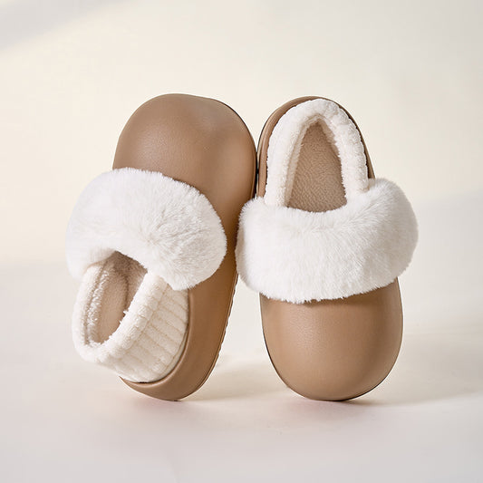 Pantuflas de Algodón para Hombre Impermeables con Suela Extraíble