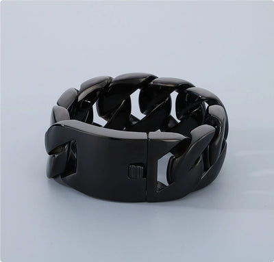 Pulsera de Acero Titanio Chapada en Oro para Hombre - Diseño Texturizado y Elegante - Image 11