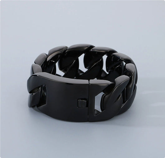Pulsera de Acero Titanio Chapada en Oro para Hombre - Diseño Texturizado y Elegante - Image 11