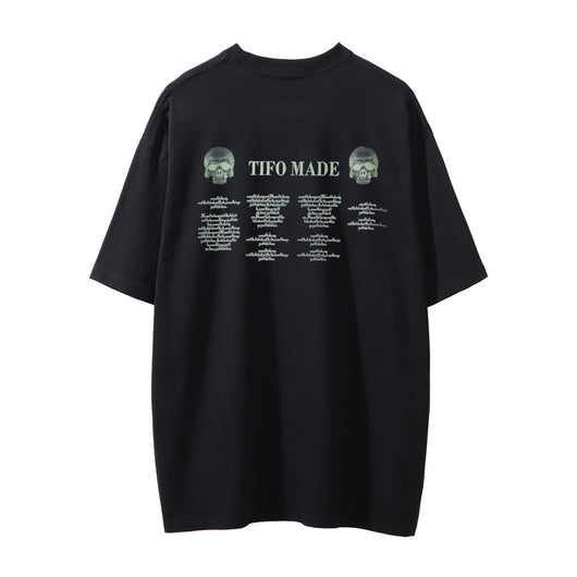 Camiseta Manga Corta con Estampado Calavera para Hombre - Image 19