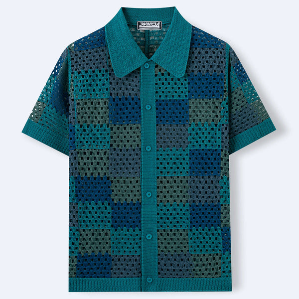 Cardigan de Punto Manga Corta para Hombre
