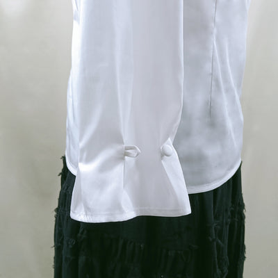 Blusa Blanca de Encaje con Cuello V, Fibra de Rosa y Aroma Floral - Diseño Premium - Image 12